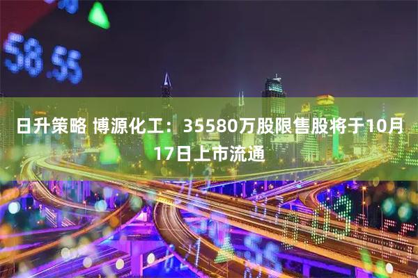 日升策略 博源化工：35580万股限售股将于10月17日上市流通